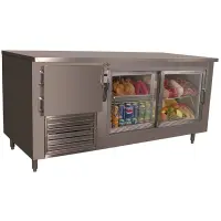 Universal Coolers LB60G - 60" Low Boy Under Counter Refrigerator - Sliding Glass Doors