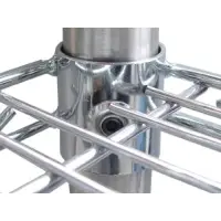 Universal B5TS2424 - 24" X 24" Stainless Steel Work Table W/ Back Splash & Wire Under Shelf