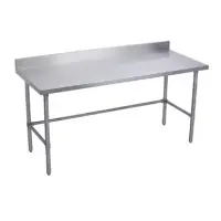 Universal B5SG2424-RCB - 24" X 24" Stainless Steel Work Table W/ Back Splash and Galvanized Cross Bar