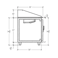 Universal Coolers MDR-4 - 48" Refrigerated Pizza Dough Retarder Table - Marble Top