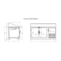 Universal Coolers MDR-6 - 72" Refrigerated Pizza Dough Retarder Table - Marble Top