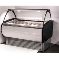 Universal 16 Pan Gelato Display Case Merchandiser Dipping Cabinet - 58"