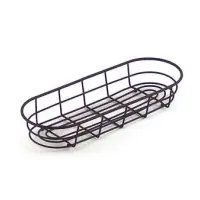 GET Enterprises - 4-931959 - 10 3/4" Oblong Black Powder-coated Basket