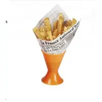 GET Enterprises - 4-T3050 - French Newsprinted Fry Cone Inserts - Case of 2000