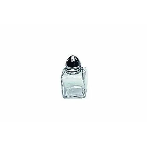 Update International SK-CUC - 1" x 2" x 1" - Glass Salt and Pepper Square Shaker with Chrome Top  