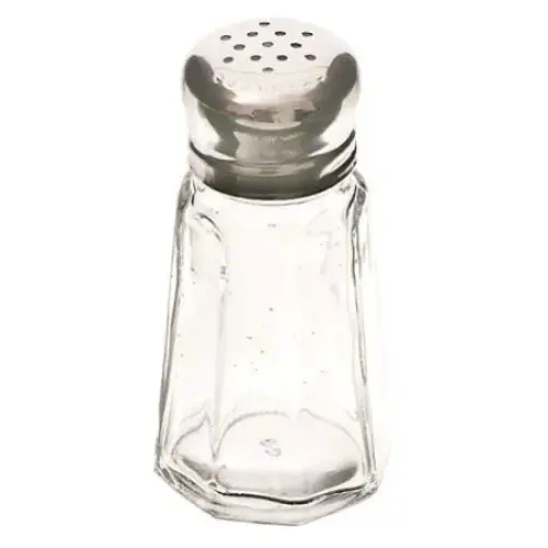 Update International SK-PM1 - 1.5" x 3" x 1.5" - Glass Salt and Pepper Paneled Shaker with Mushroom Cap  