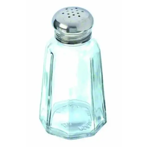 Update International SK-PM2 - 2" x 3.8" x 2" - Glass Salt and Pepper Paneled Shaker with Mushroom Cap  