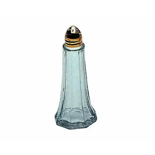 Update International SK-TWG - 1.75" x 4" x 1.75" - Glass Salt and Pepper Tower Shaker with Gold Top  