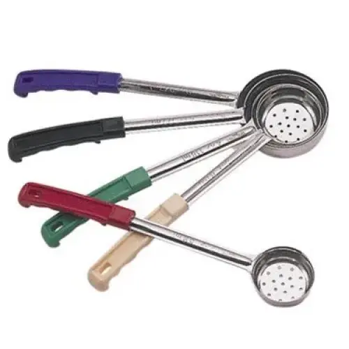 Update International SPPF-4 - 14" x 1.25" x 3.25" - 4 oz Perforated Portioning Spoon  