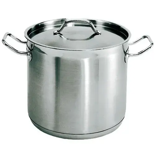 Update International SPS-100 - 20.5" x 20.13" x 20.5" - Stainless Steel Induction Ready Stock Pot with Cover  