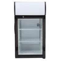 White / Black Swing Door Countertop Display Refrigerator Merchandiser - 2.1 cu. ft.