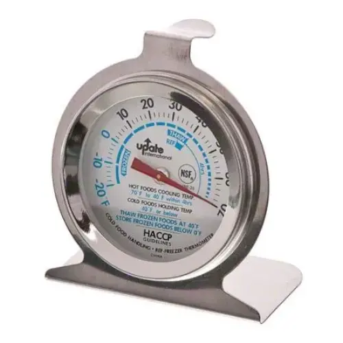 Update International THRE-20 - 2.38" x 2.75" x 2.38" - Stainless Steel Refrigerator Thermometer  