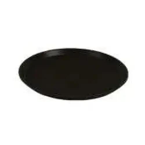 Thunder Group Brown Round Slip Resistant Serving Tray 16" (12 per Case) [PLST1600BR] 