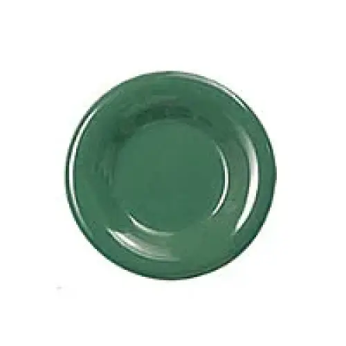 Thunder Group Round Wide Rim Round Plate - Green - 6-1/2"  (12 per Case) [CR006GR]