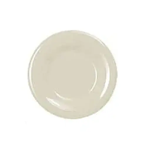 Thunder Group Round Wide Rim Round Plate - Ivory - 6-1/2"  (12 per Case) [CR006V]