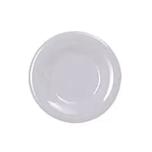 Thunder Group Round Wide Rim Round Plate - White - 6-1/2"  (12 per Case) [CR006W]