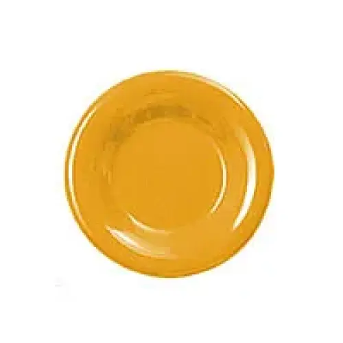 Thunder Group Round Wide Rim Round Plate - Yellow - 6-1/2"  (12 per Case) [CR006YW]