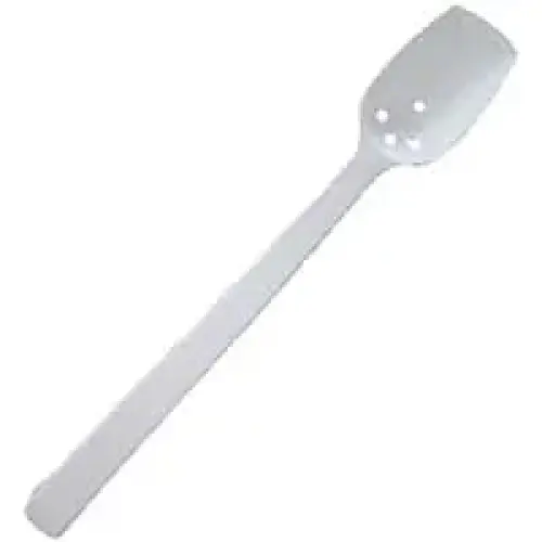 Thunder Group White Polycarbonate Perforated Serving Spoons 10" (12 per Case) [PLBS110WH]