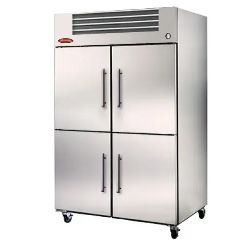 Universal RIC54SC-HD-TM - 54" Stainless Steel Half Door Reach In Refrigerator - Top Mount Compressor