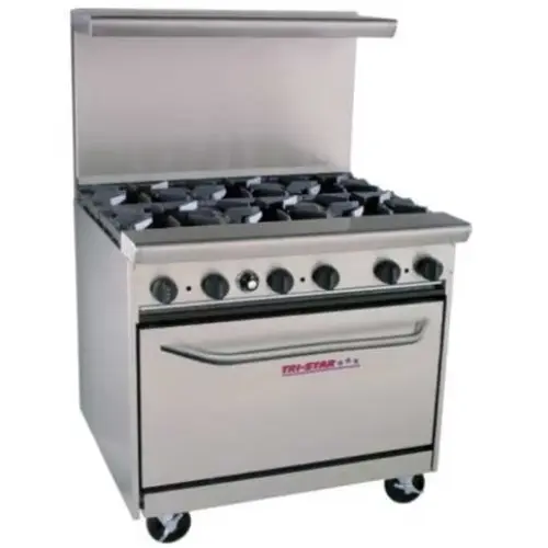 Tri-Star - TSR-6 - 36" Commercial Gas Range - 6 Burners