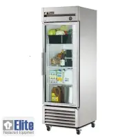 True T-23G - 27" Reach-In Refrigerator - 1 Glass Swing Door, 3 Shelves