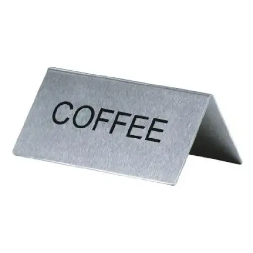 Update International TS-CFE - 3" x 0.25" x 1.5" - Tent Sign - S-S - Coffee  