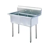 Universal C2T242114 54" Two Compartment Commercial Sink