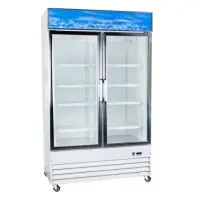 Universal UGDSW48 48” Swing Glass Door Merchandiser Reach In Refrigerator