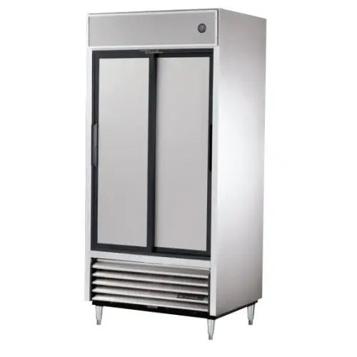 True TSD-33 - 40" Stainless Steel Sliding Door Refrigerator