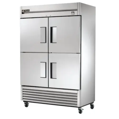 True TS-49-4 - 55" Stainless Steel Half Door Reach In Refrigerator