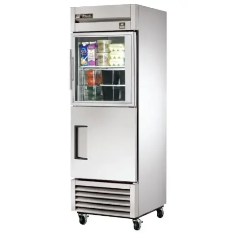 True TS-23-1-G-1 - 27" Combination Half Door Reach In Refrigerator