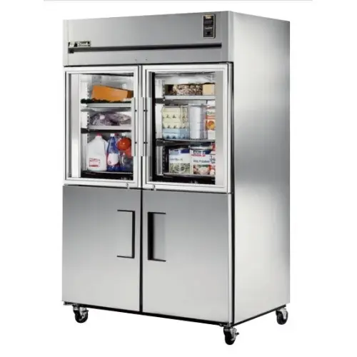 True STR2R-2HG/2HS 51" Spec Series Combination Half Door Reach In Refrigerator