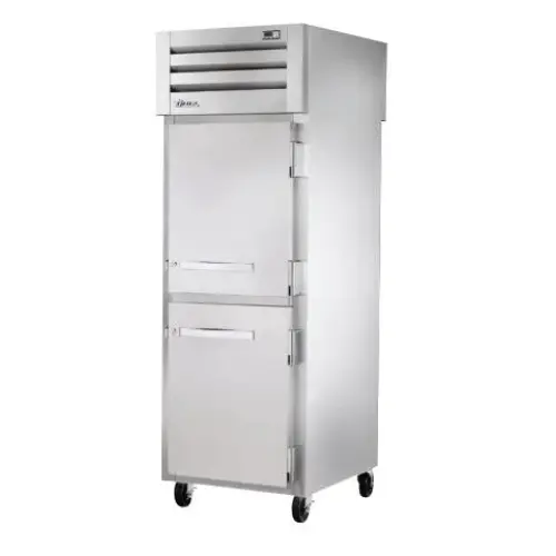 True STR1RPT-2HS-1S 28" Spec Series Stainless Steel Half Door Pass Through Refrigerator