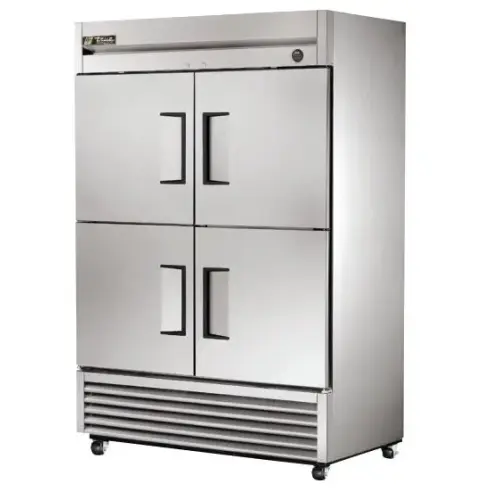 True TS-49F-4 55" Stainless Steel Half Door Reach In Freezer