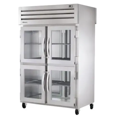 True STR2RPT-4HG-2S 53" Spec Series Glass Half Door Pass Through Refrigerator