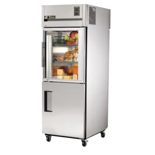 True STR1RPT-1HG/1HS-1S 28" Spec Series Combination Half Door Pass Through Refrigerator