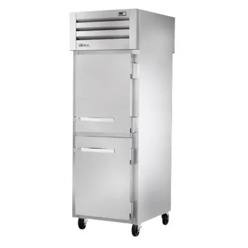 True STR1RPT-2HS-1G 28" Spec Series Stainless Steel Half Door Pass Through Refrigerator