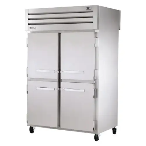 True STR2RPT-4HS-2G 53" Spec Series Stainless Steel Half Door Pass Through Refrigerator 