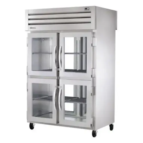 True STR2RPT-4HG-2G 53" Spec Series Glass Half Door Pass Through Refrigerator 