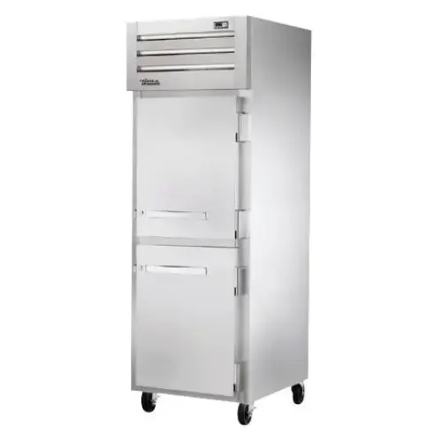 True STR1F-2HS 28" MFG Spec Series Stainless Steel Half Door Reach In Freezer