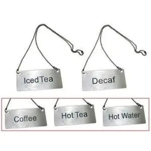 Update International CS-HTE - 1.75" x 3.5" "Hot Tea" Chain Sign