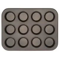 Update International MPNS-12 - 12 Cup - Non-Stick Carbon Steel Muffin Pan