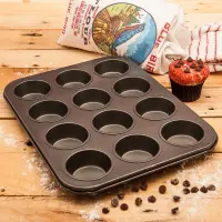 Update International MPNS-12 - 12 Cup - Non-Stick Carbon Steel Muffin Pan