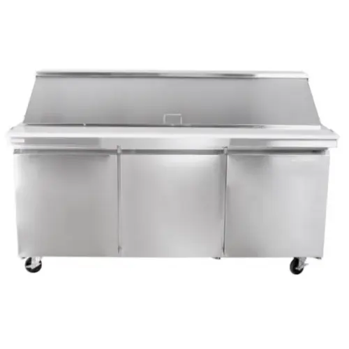 72” Three Door Sandwich Prep Table Refrigerator