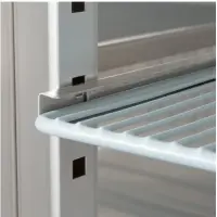 Universal USDR81 81" Three Section Glass Door Reach in Refrigerator with LED Lights - 72 Cu. Ft.