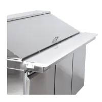 Universal USPT72 72” Mega Top Three Door Sandwich Prep Table Refrigerator