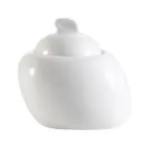 C.A.C. China WH-HSP - White Pearl Sugar Bowl 4" - (3 Dozen per Case)