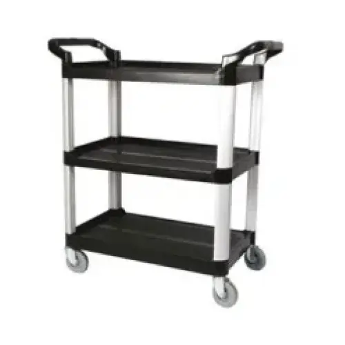 Winco Black 3 Tier Utility Cart [UC-40K]