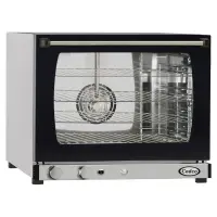 Cadco XAF133 - Half Size - Stainless Steel Convection Oven w/ Humidity - Manual Control - 4 Shelves