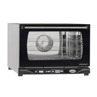 Cadco XAFT111 - Half Size - Stainless Steel Convection Oven - Classic Control Panel - 3 Shelves